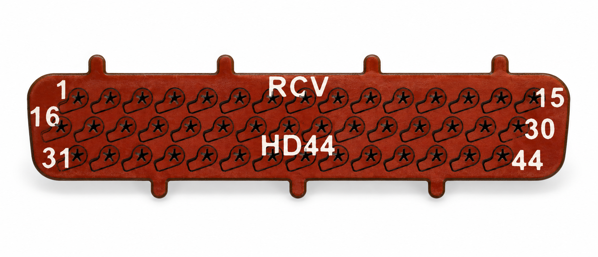 Rectangular RCV HD44 press-in filter insert